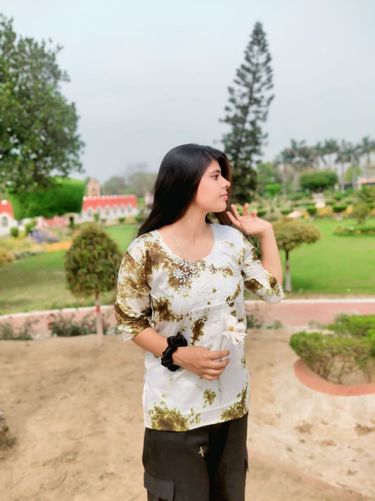 Floral Short Kurti