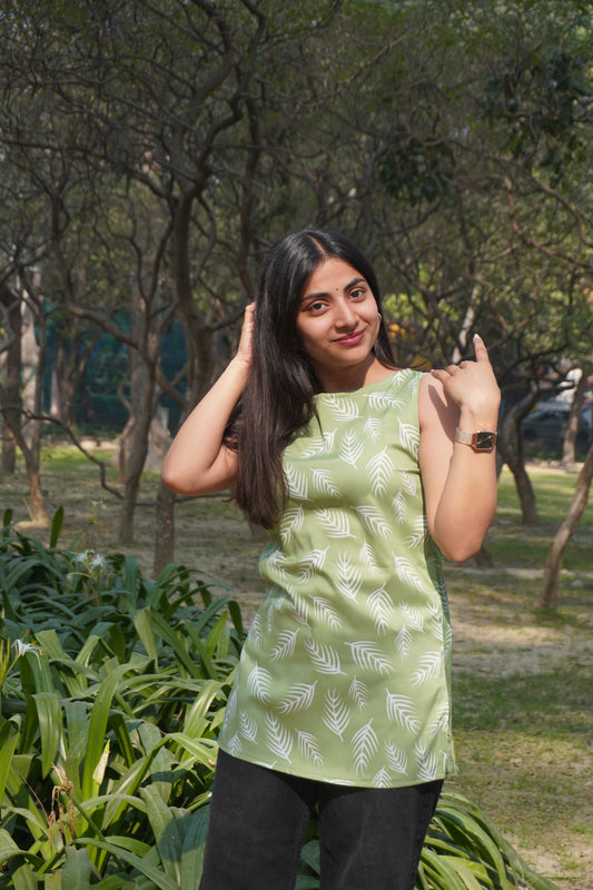 Sleeveless Printed Top