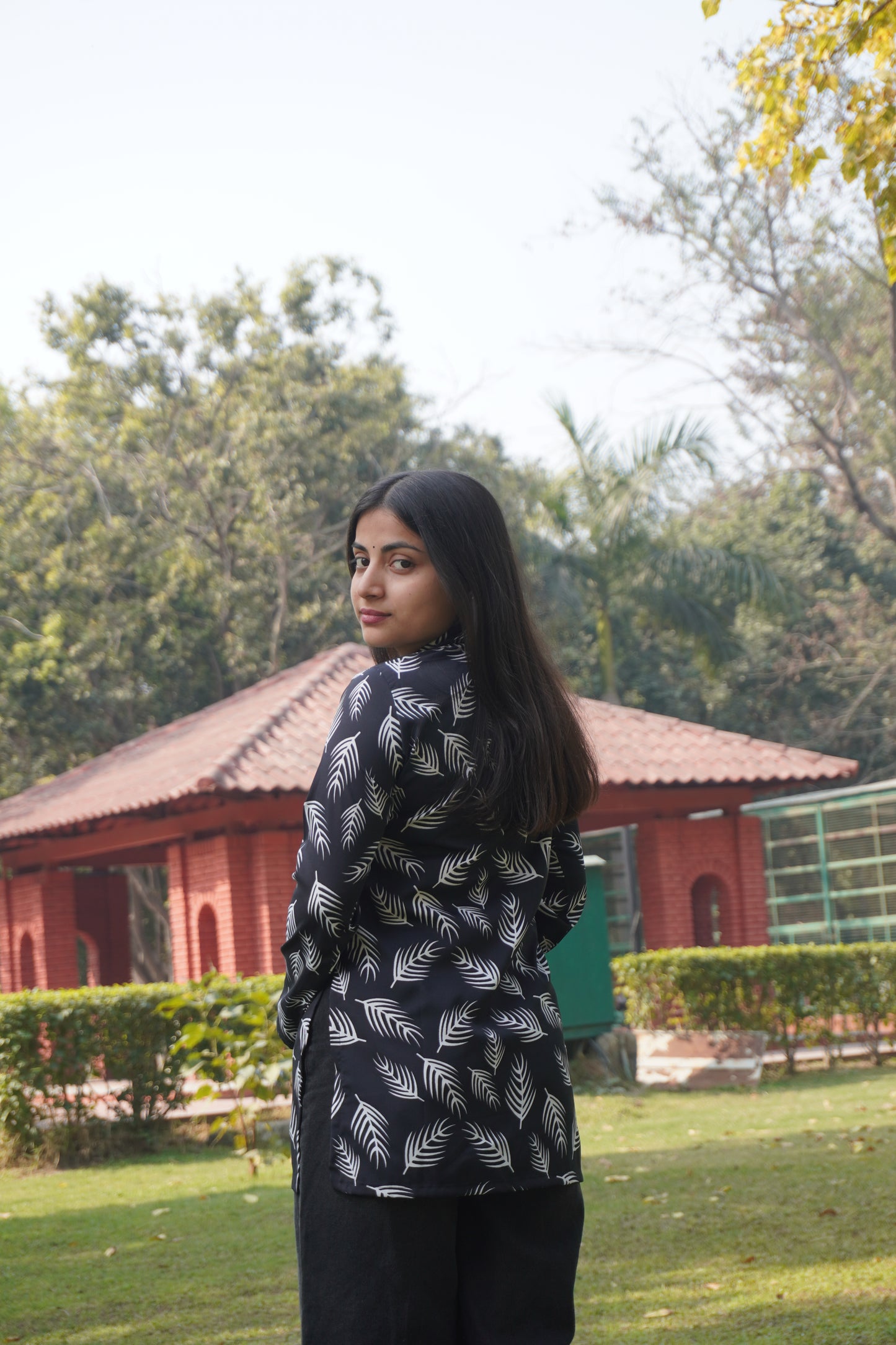 Printed Long Sleeve Women’s Top