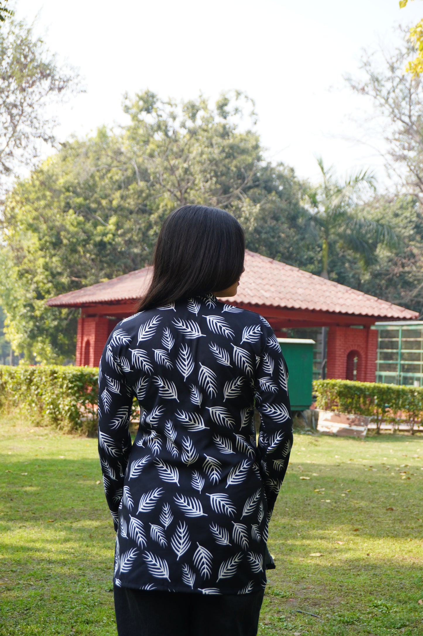 Printed Long Sleeve Women’s Top